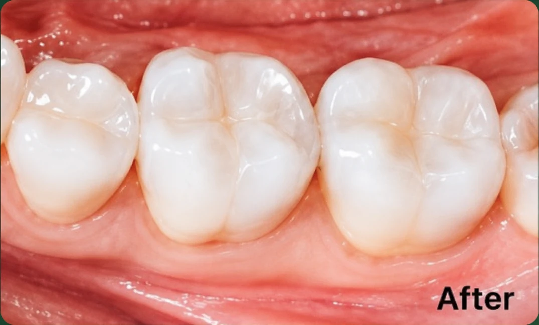 The same tooth restored with a same-day CEREC crown